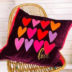 Kissenhülle Velvet 12 heart 5050