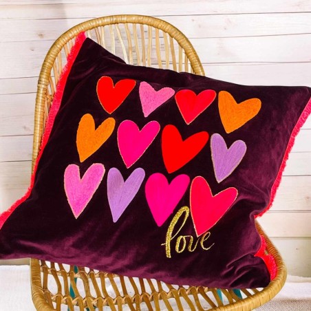 Kissenhülle Velvet 12 heart 5050