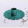 Kerzenhalter Flower Glitter smaragd
