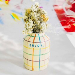 Vase Keramik L oval Karo enjoy