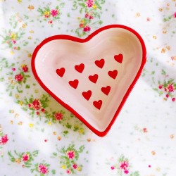 Keramikschale organic heart L Hearts
