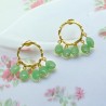 Ohrringe ART N bead 5 stone seagreen