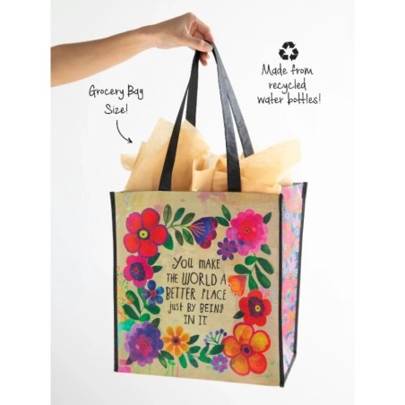 Recycled Tasche You make the world XL