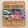 Stirn- und Haarband Boho Half Bandeau Velvet Green floral