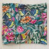 Stirn- und Haarband Boho Half Bandeau Velvet Green floral