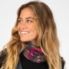 Fleece Boho Bandeau Stirnband Navy Wildflower