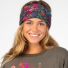 Fleece Boho Bandeau Stirnband Navy Wildflower