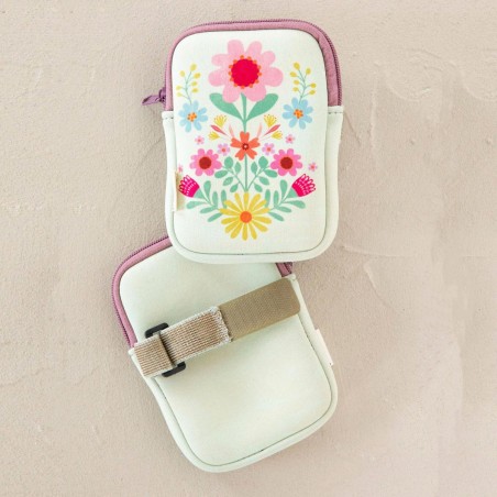 Täschchen Neopren Zipper Pouch Flower