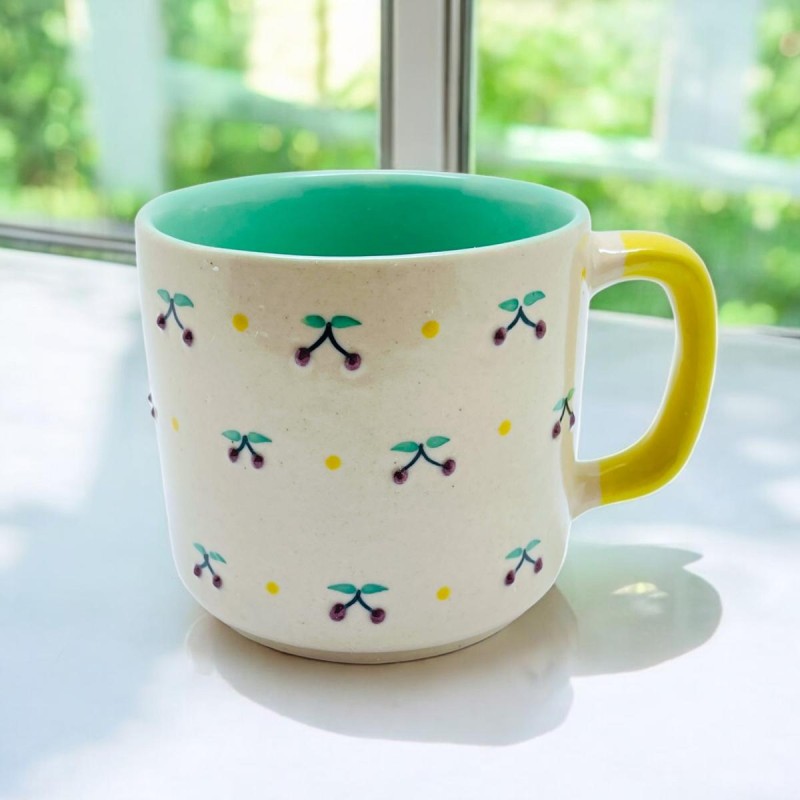 Tasse Keramik L Cherry viola