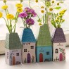 Cottage Bud Vase Teal Cottage