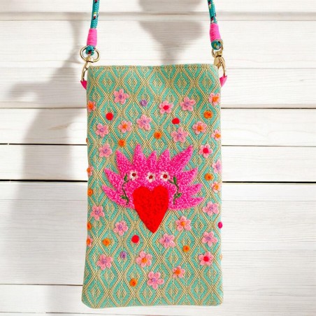 Handytäschchen Loveheart mint