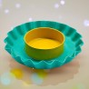 Kerzenhalter Flower Bicolor Enamel Green Yellow