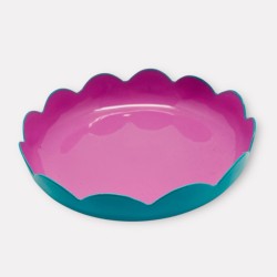 Dekoschale Wave Turquoise Rosa