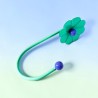 Wandhaken Flower turquoise