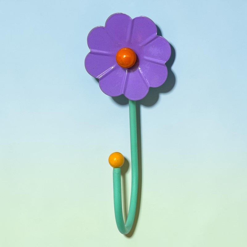 Wandhaken Flower viola