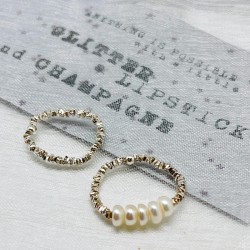 Ring silver elastic