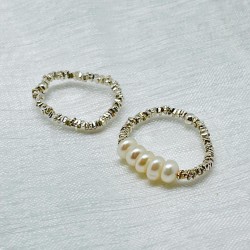 Ring silver elastic