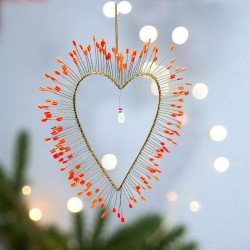 Dekoration FUNKEL Ultrafine Herz neonorange