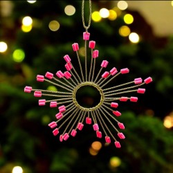 Dekoration Funkel Ultrafine Starflower ornament neonpink