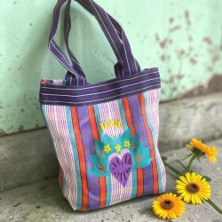 Shopper S recycled plastic Loveheart lila