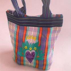 Shopper S recycled plastic Loveheart lila