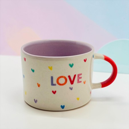Tasse Keramik round handle Lovehearts