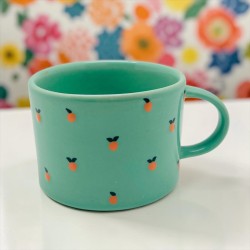 Tasse Keramik round handle Orange