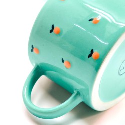 Tasse Keramik round handle Orange