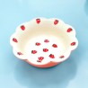 Kleine Schale Keramik Scallop Strawberry