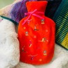 Wärmflasche Velvet yoga orange