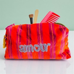Kosmetiktasche Velvet Pinstripe Amour XL
