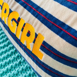 Kissenhülle Velvet Pinstripe Supergirl 3060