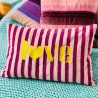 Kissenhülle Velvet Pinstripe Love 4060