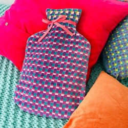 Wärmflasche Velvet Check viola