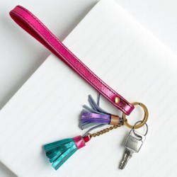 Schlüsselband Metallic Shine Tassel Fuschia