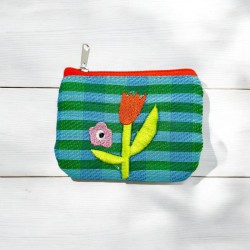 Täschchen Recycle Mini Zip Smaragd