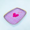 Minischale Karo heart viola