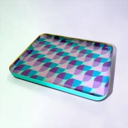 Tablett square L waves viola