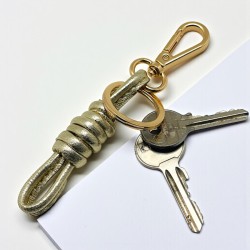 Schlüsselband knots metallic gold