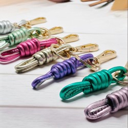 Schlüsselband knots metallic smaragd
