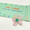 Ring elastic bow flower pink