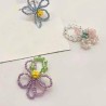 Ring elastic bow flower pink
