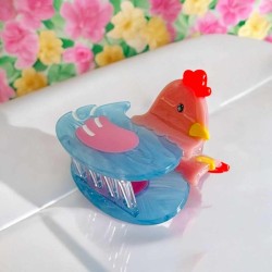 Haarclip/Haarklammer Chicken Blue