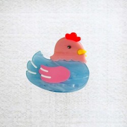 Haarclip/Haarklammer Chicken Blue