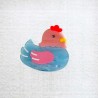Haarclip/Haarklammer Chicken Blue