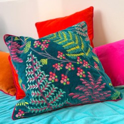 Kissenhülle Ferns teal 5050