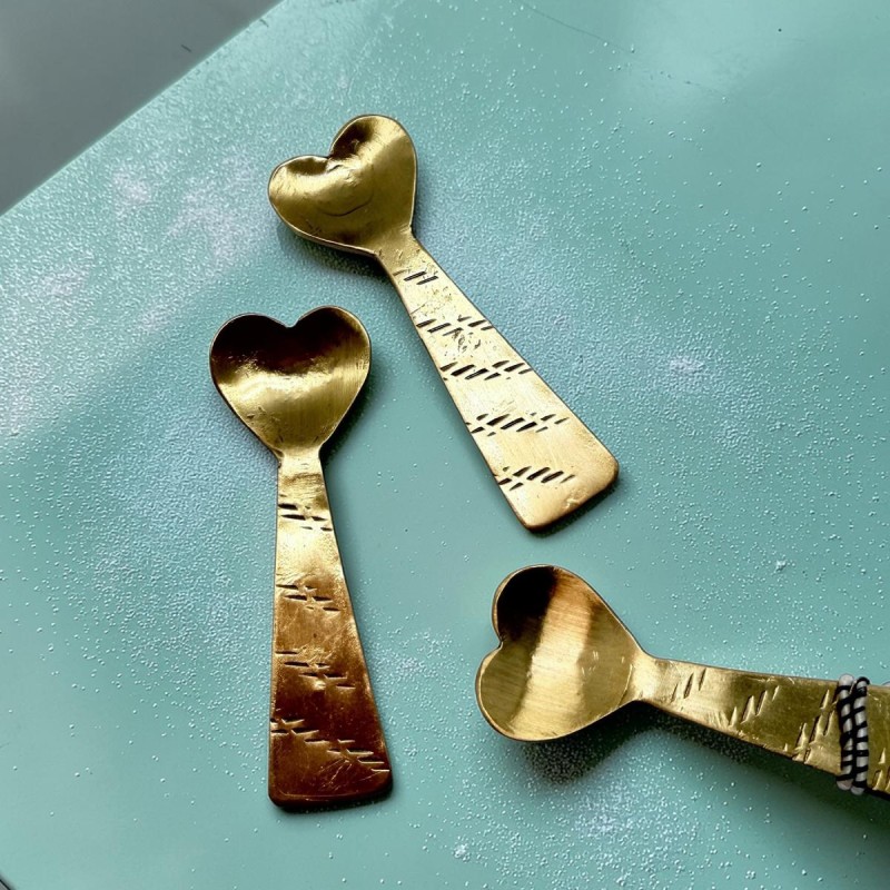 Löffel Mini Brass Heart