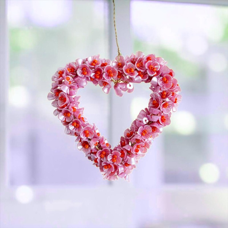 Dekoration FUNKEL Heart S Flower viola