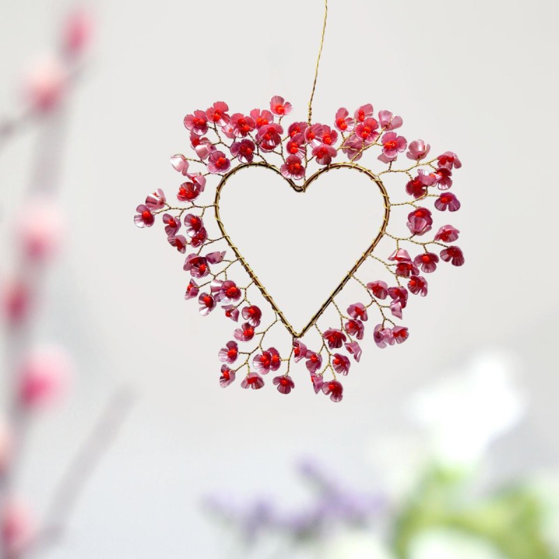 Dekoration FUNKEL Heart Flower viola