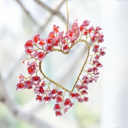 Dekoration FUNKEL Heart Flower viola
